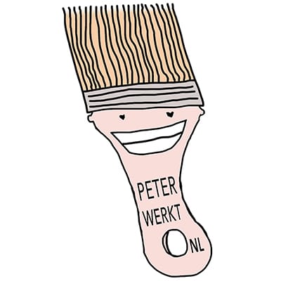 Logo van schilderbedrijf in Utrecht; Peter Werkt.